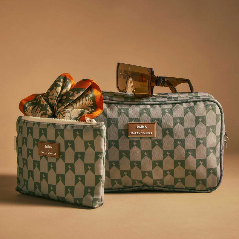 Kollab X Karen Walker Mini Pouch Sage Monogram image number 1